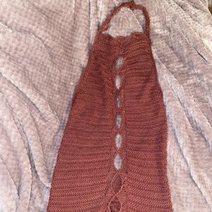 Knit bathing suit coverup